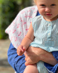 Blue Stripe Romper
