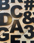 12" and 5" Black Fat Font Metal Letters.