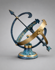 Armillary Small Solid Brass Verdigris Patina Sphere Sundial
