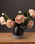 Lifelike artificial peach peonies with realistic petals and buds, perfect for home decor by sostter at brixbailey.com