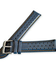 Blue And Orange Leather Rally Watch Strap