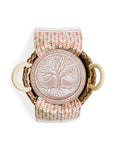 Bread Warmer & Basket Gift Set with Tea Towel - Tree of Life Round