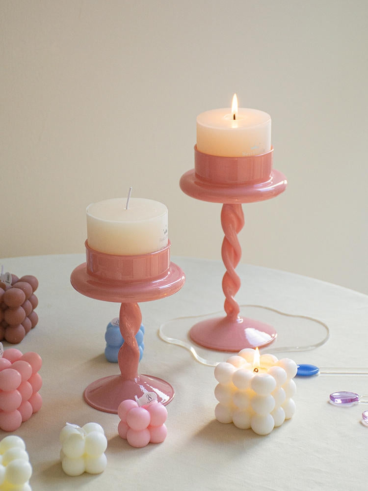 Roman Column Glass Candle Holder-0