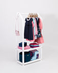 House Shaped Clothes Rack with Storage