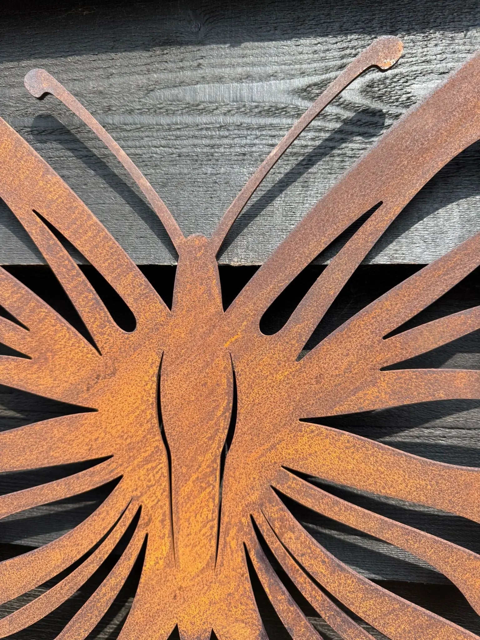 Large Rusty Metal Butterfly Garden Decoration