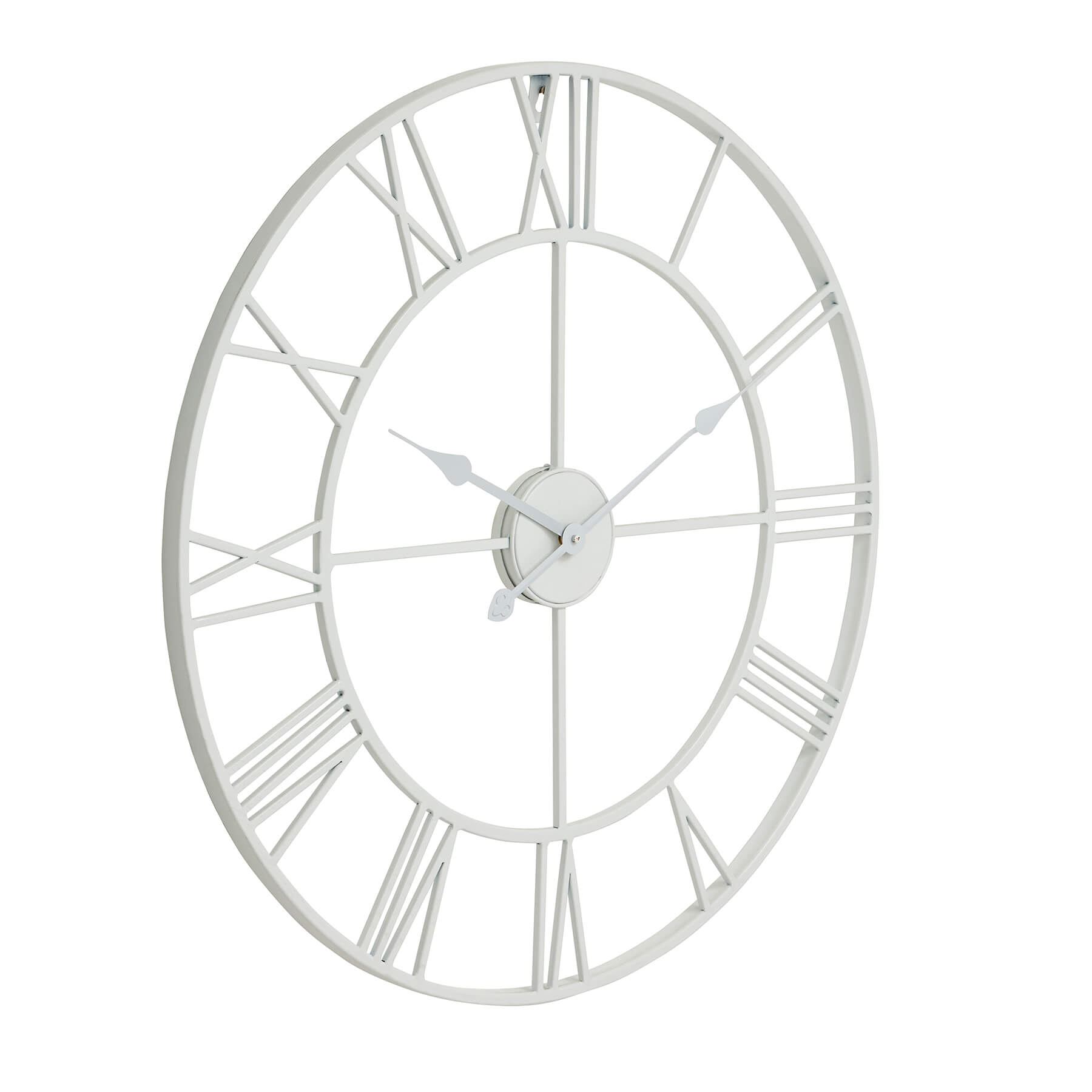 Sleek White Skeleton Wall Clock | Modern Gothic Decor