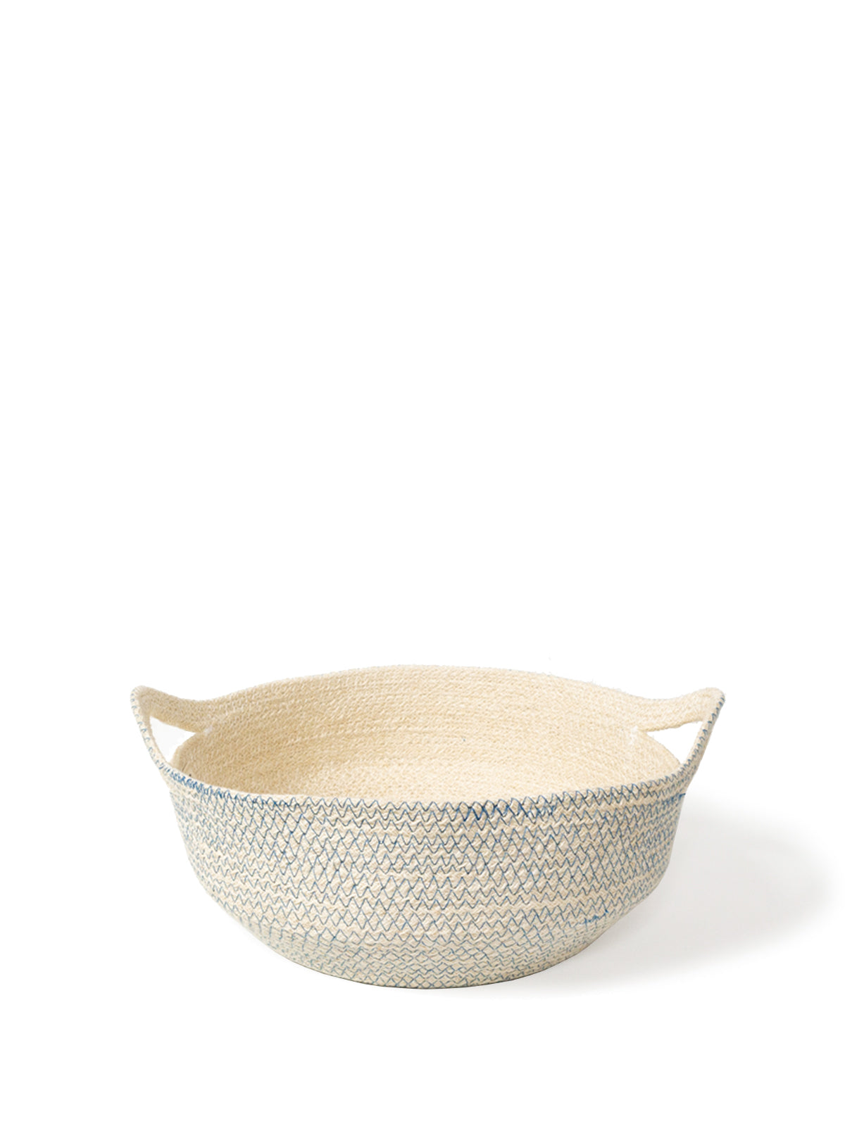 Blue Fruit Bowl Handwoven Jute Basket