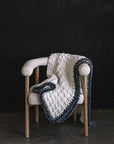 The Waffle Blanket Faux Fur Trim Luxe