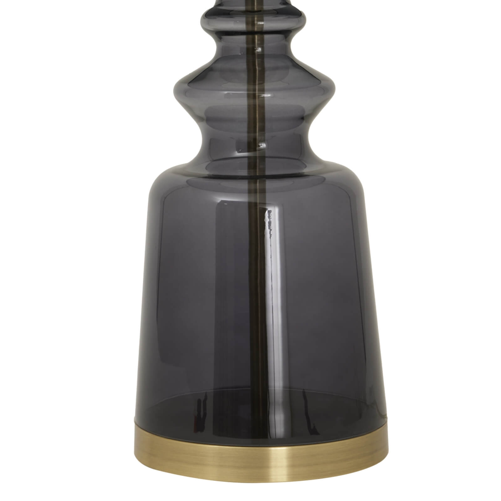 Glass Urn Table Lamp with Black Velvet Shade