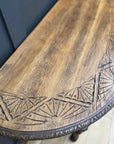 Antique Carved Oak Side Table Console Table Hall Table Drawer Desk Furniture