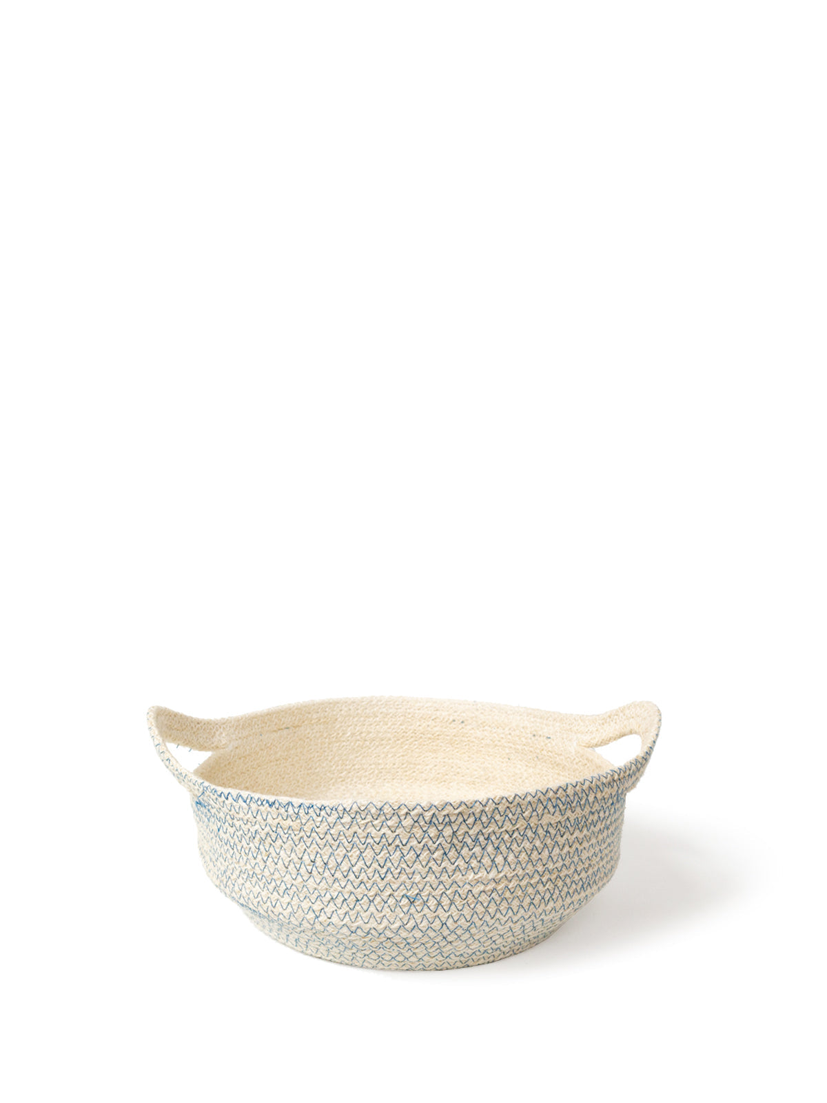 Blue Fruit Bowl Handwoven Jute Basket