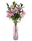 Pack of 6 x Artificial Flowers Large Pink Lily Stem - 3 Flowers 100cm-2
