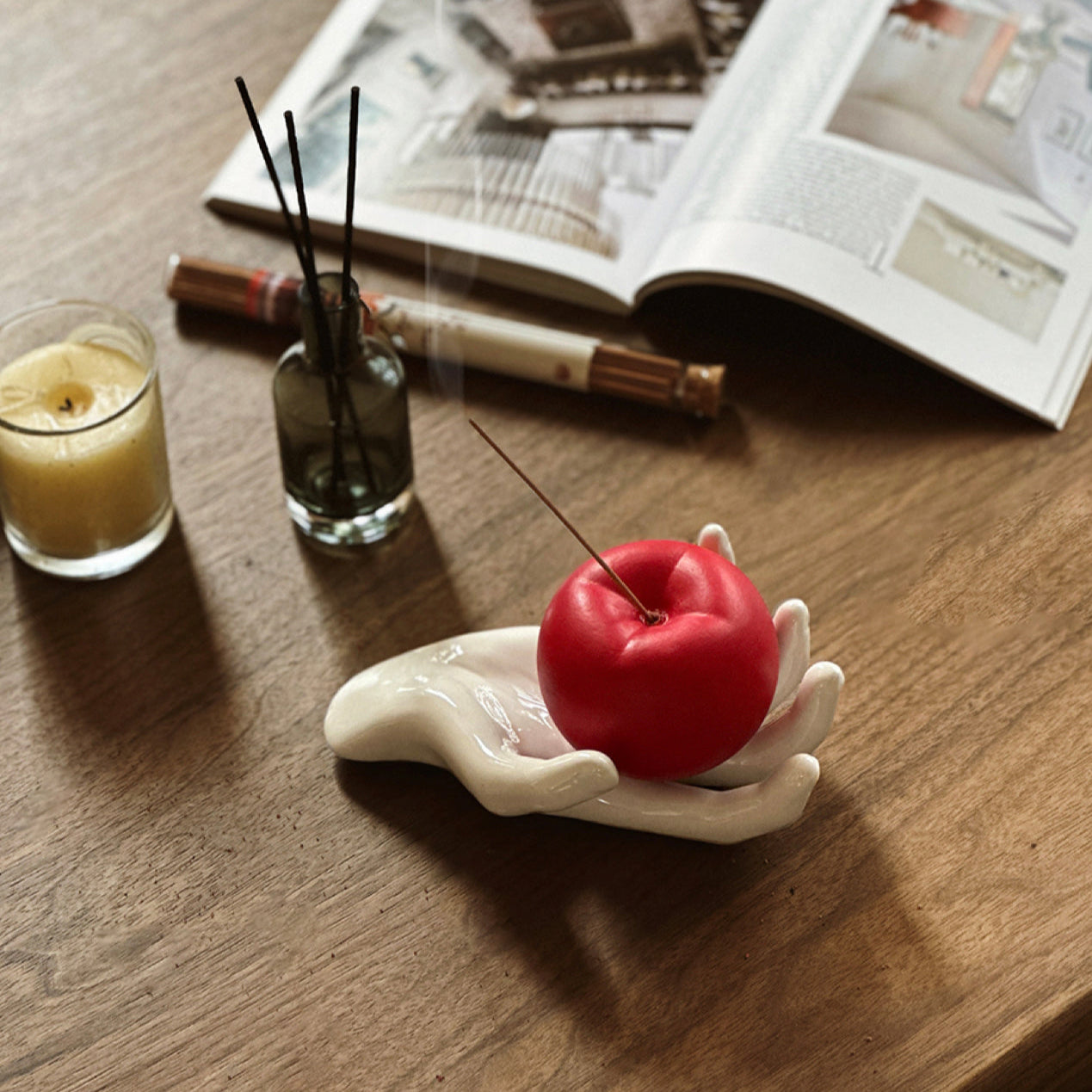 Apple-Shaped Incense Holder-4