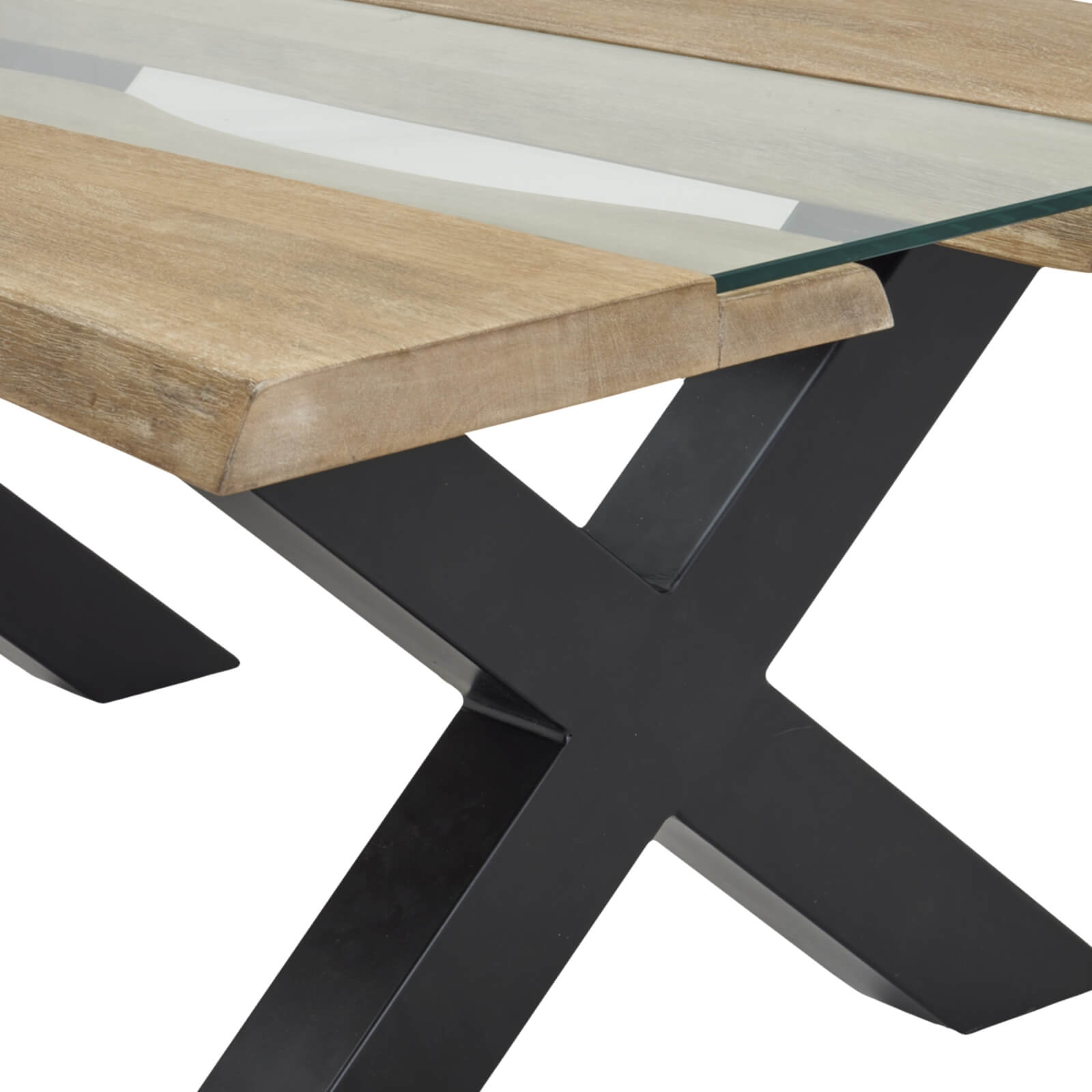 Rustic Live Edge Acacia Coffee Table | Natural Wood Centerpiece