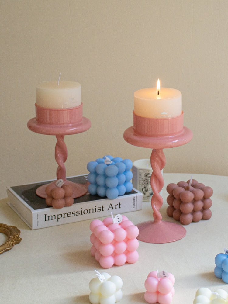 Roman Column Glass Candle Holder-2