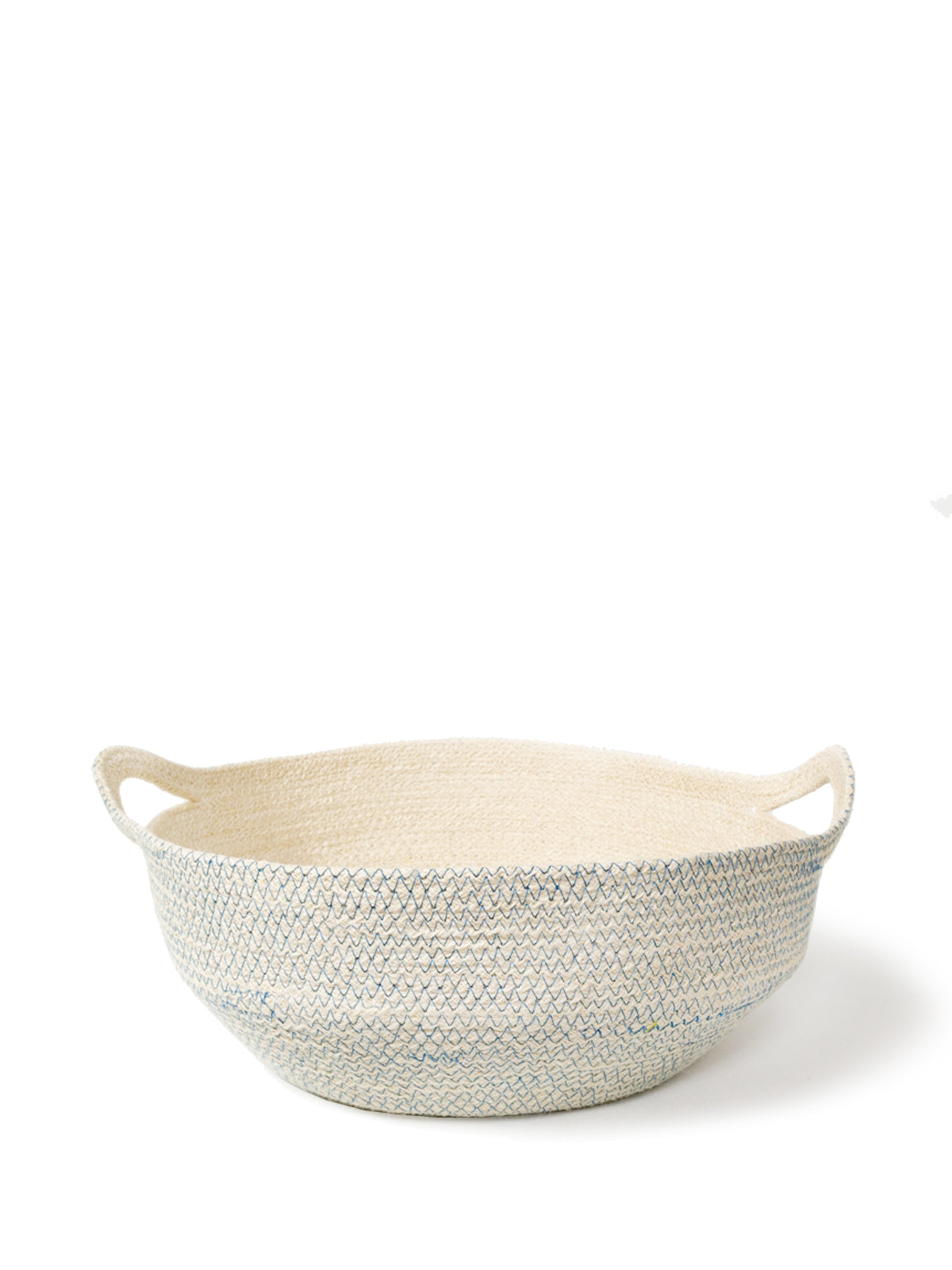 Blue Fruit Bowl Handwoven Jute Basket