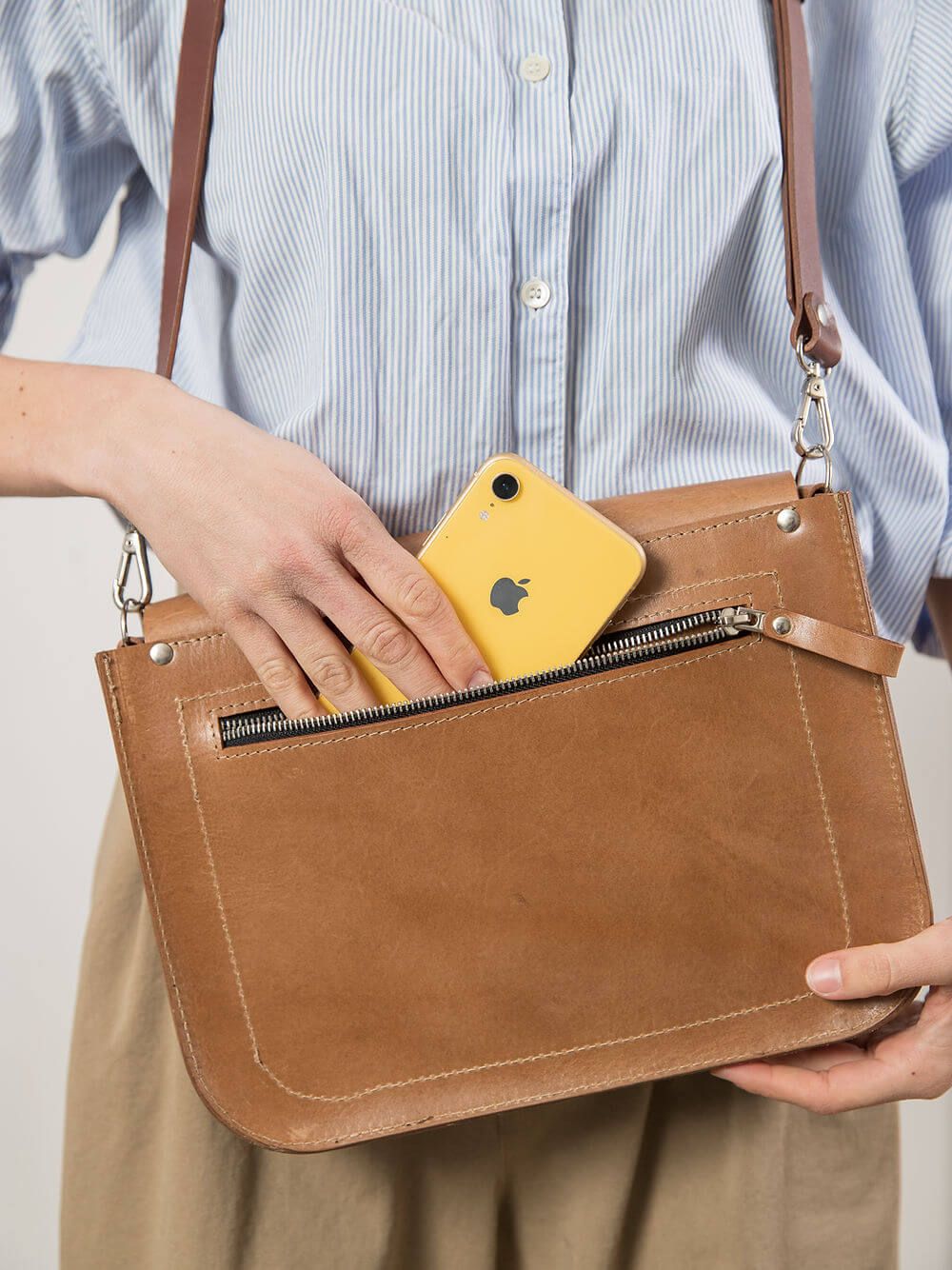 Camel Brown Shoulder Bag