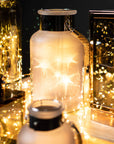 Frosted Grey LED Lantern with Rope Handle