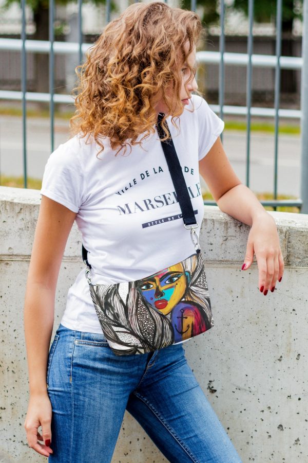 Two-in-One Crossbody Bag with Original Artwork – Stylish &amp; Versatile by Garbanota at www.brixbailey.com