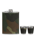 Camouflage Hip Flask and Shot Glasses Set | Auden