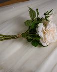 Peach and Cream Faux Rose Short Stem Bouquet