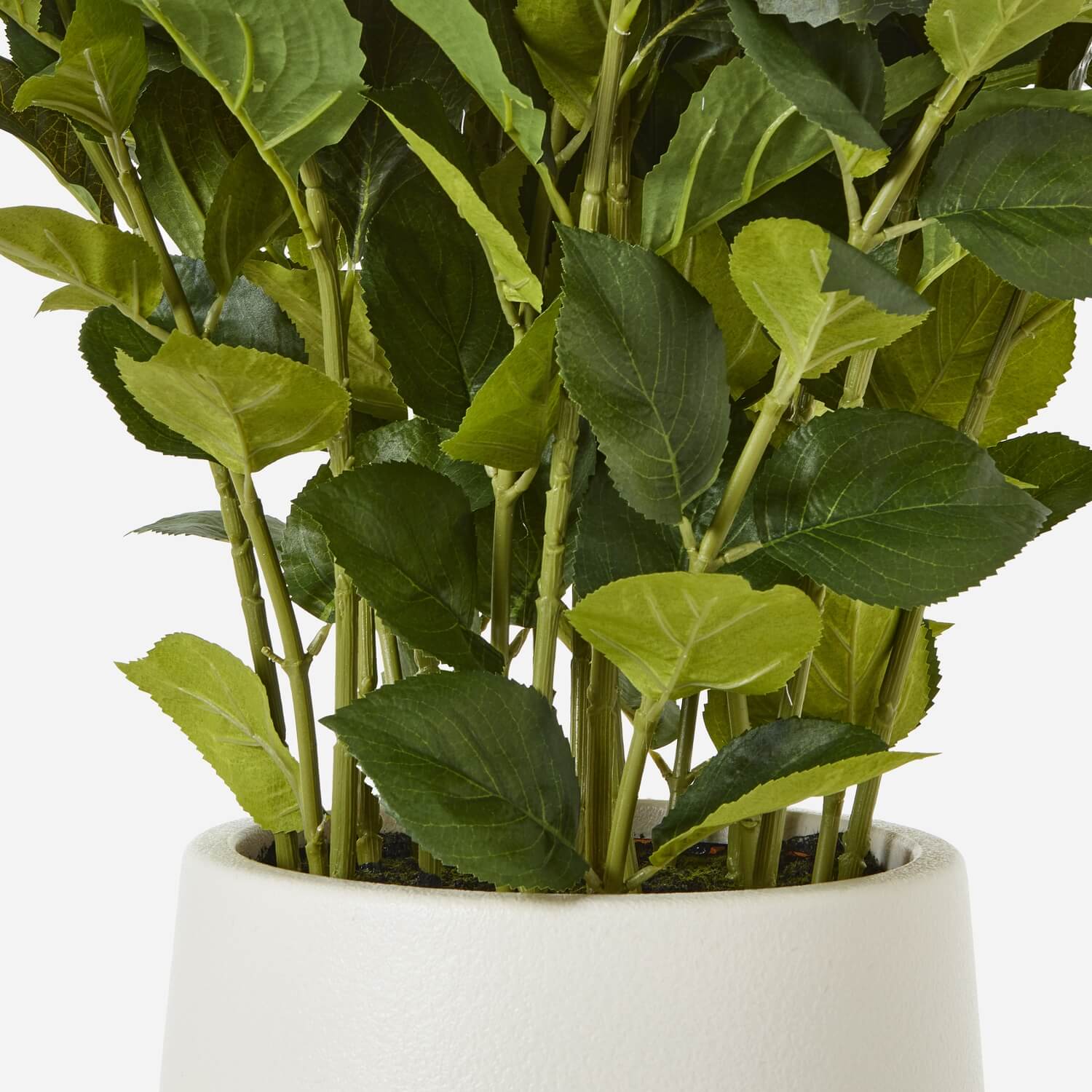 White Hydrangea Artificial Plant in Pot