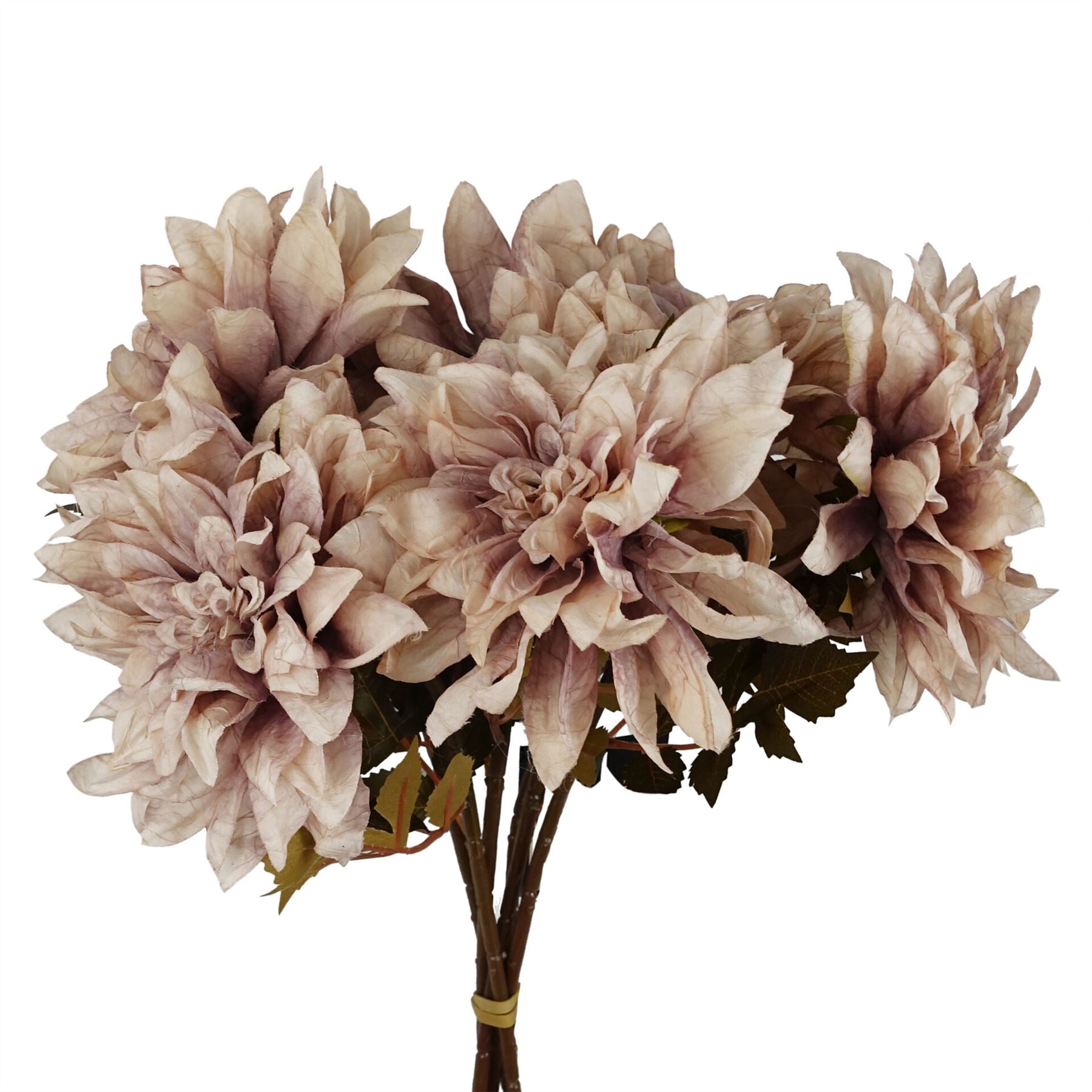 Pack of 6 x 55cm Dahlia Flower Stem - Dusty Pink-0