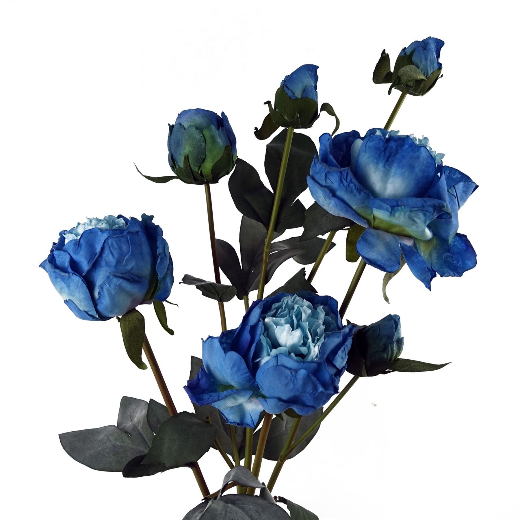 6 x Blue Peony Artificial Flower-3