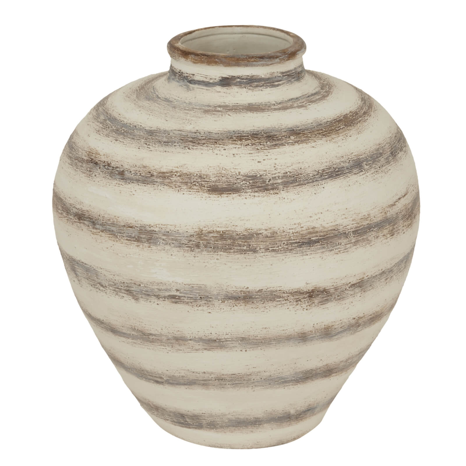 Large Striped Amphora Style Vase