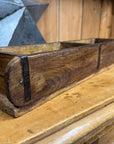 Rustic Wooden Double Brick Mould / Decorative Herb Planter / Storage Box Tray