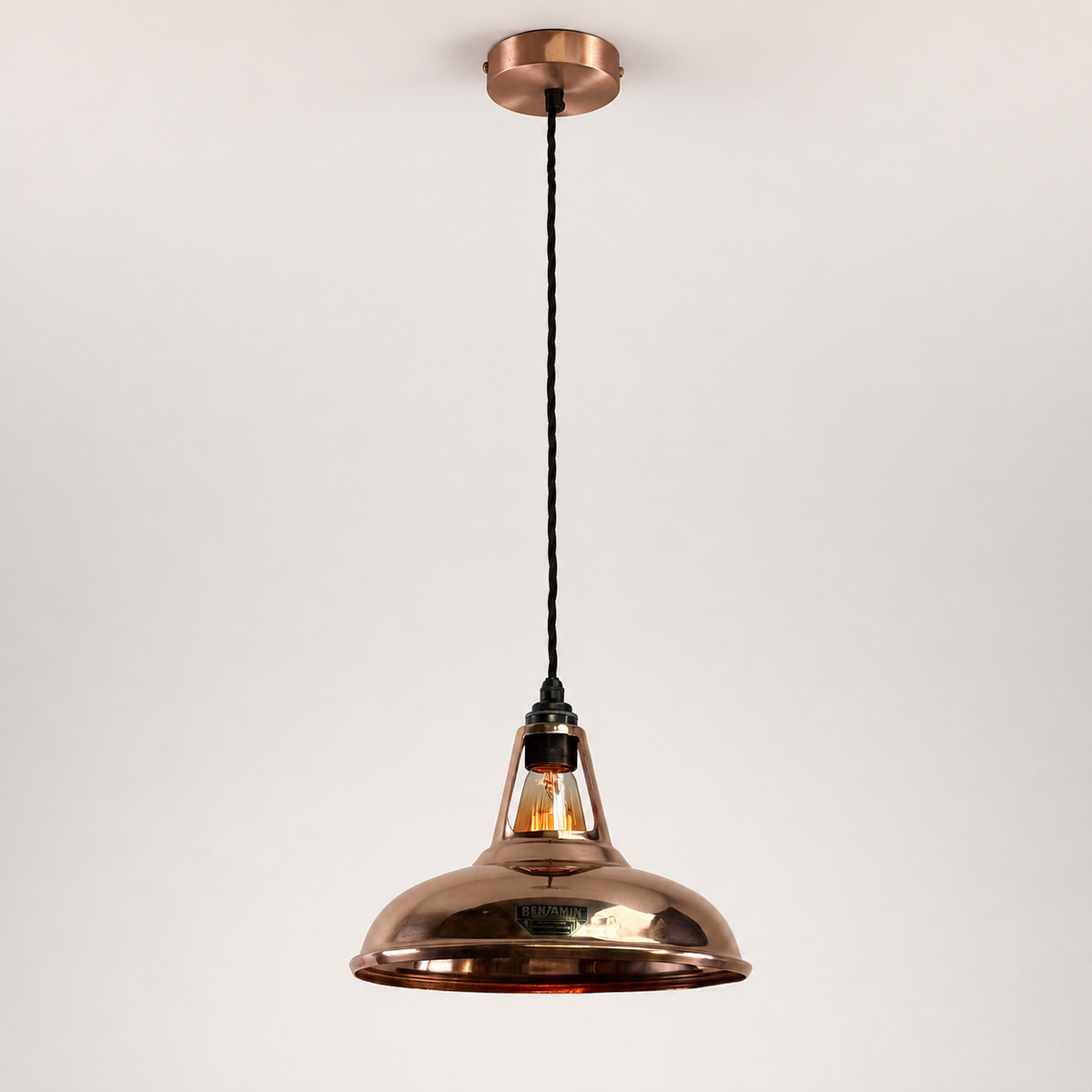Cawston Solid Copper Coolicon Lampshade Pendant Light - 11 Inch