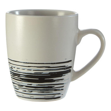 Set of 4 White and Black Effect Mugs | Middag