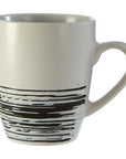Set of 4 White and Black Effect Mugs | Middag