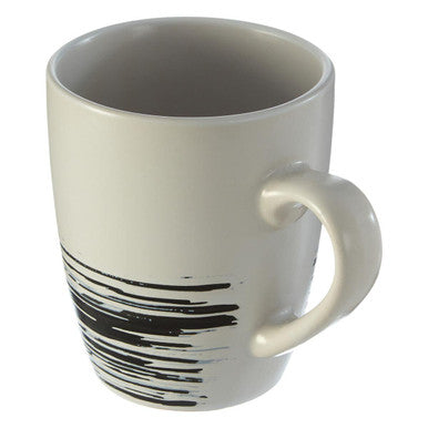 Set of 4 White and Black Effect Mugs | Middag