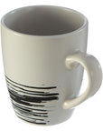 Set of 4 White and Black Effect Mugs | Middag