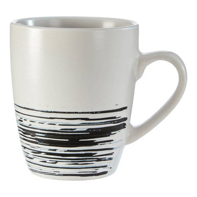 Set of 4 White and Black Effect Mugs | Middag
