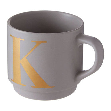 Grey Monogram Mug K | Signet
