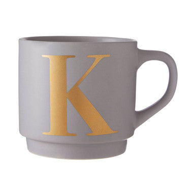Grey Monogram Mug K | Signet