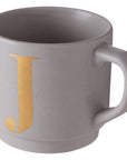 Grey Monogram Mug J | Signet