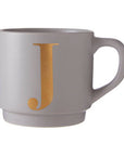 Grey Monogram Mug J | Signet