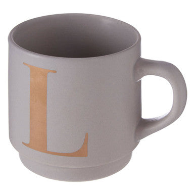 Grey Monogram Mug L | Signet