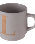 Grey Monogram Mug L | Signet