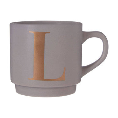 Grey Monogram Mug L | Signet