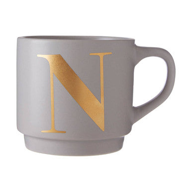 Grey Monogram Mug N | Signet