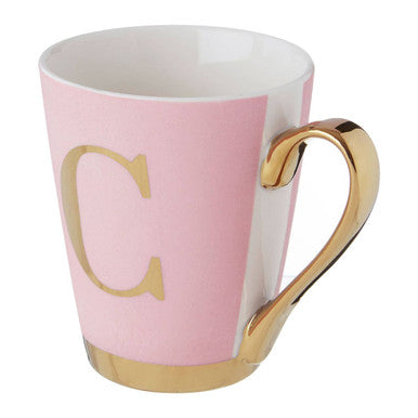 Pink Monogram Mug C | Frosted Deco