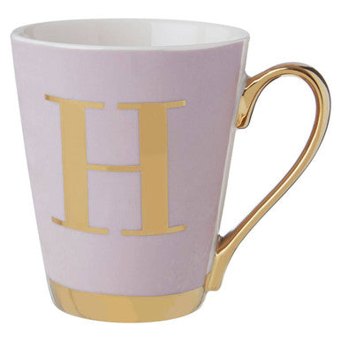 Lilac Monogram Mug H | Frosted Deco