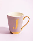 Lilac Monogram Mug J | Frosted Deco