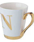 Green Frosted Deco N Letter Monogram Mug | Mimo