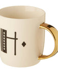 White Monogram Mug H | Diamond Deco