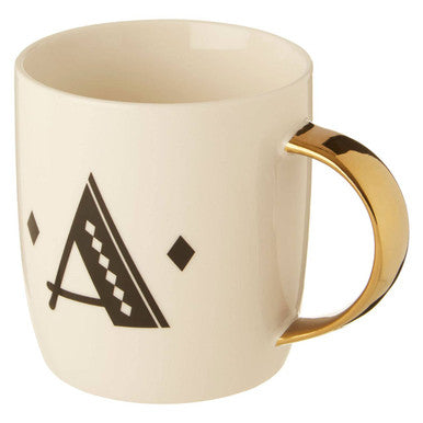 White Monogram Mug, A | Diamond Deco